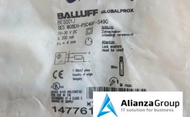 Датчик/Модуль Balluff M08EH-PSC40F-S49G от компании Alianza - Комплексные поставки - фото 1