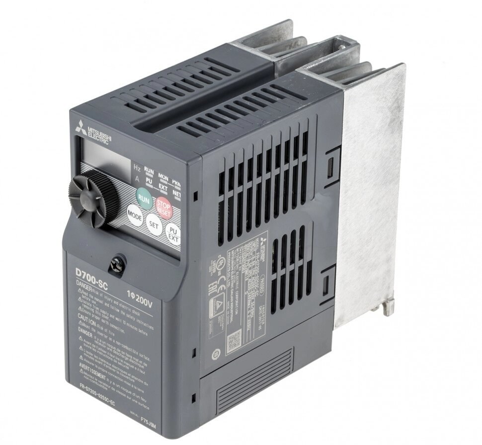 Инверторные приводы FR-D720S-025SC-EC Mitsubishi FR-D720S Inverter Drive 0.4 kW No, 1-Phase In, 230 V ac, 2.5 A, 0.2 от компании Alianza - Комплексные поставки - фото 1