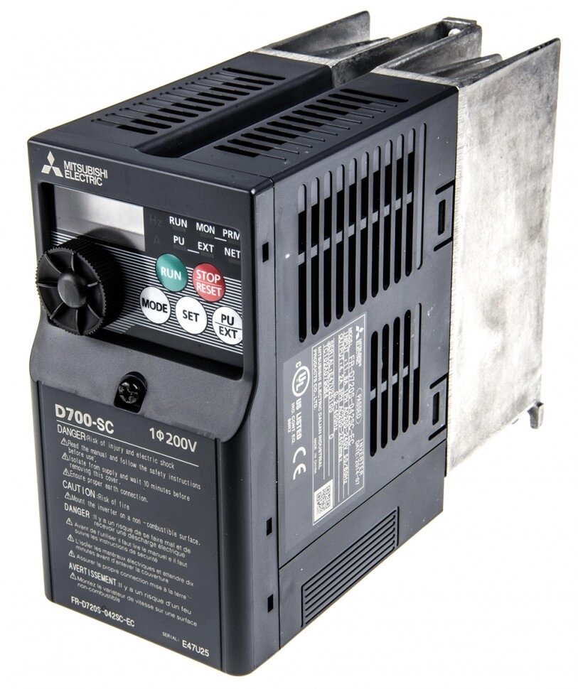 Инверторный привод  Mitsubishi FR-D720S-042SC-EC FR-D720S Inverter Drive 0.75 kW No, 1-Phase In, 230 V ac, 4.2 A, 0.2 от компании Alianza - Комплексные поставки - фото 1