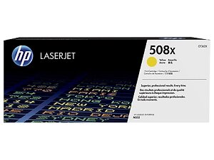 Картридж HP Оригинальный лазерный картридж HP LaserJet 508X увеличенной емкости, Желтый (ресурс 9500 стр.)