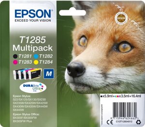 Набор картриджей Epson DURABrite Ultra Ink T1285 Multipack 4-colours (security version) (арт. C13T12854022)