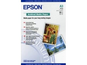 Бумага Epson Archival Matter Paper 192 гр/м2, А3 (50 листов) (арт. C13S041344)