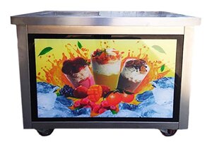 Фризер для жареного мороженого Foodatlas KCB-1F (световой короб, стол для топпингов)