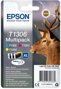 Набор картриджей Epson Multipack 3-colours T1306 DURABrite Ultra Ink (арт. C13T13064012)
