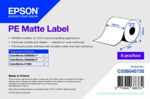 Этикет-лента Epson PE Matte Label - Continuous Roll: 102 mm x 55 m (арт. C33S045735)