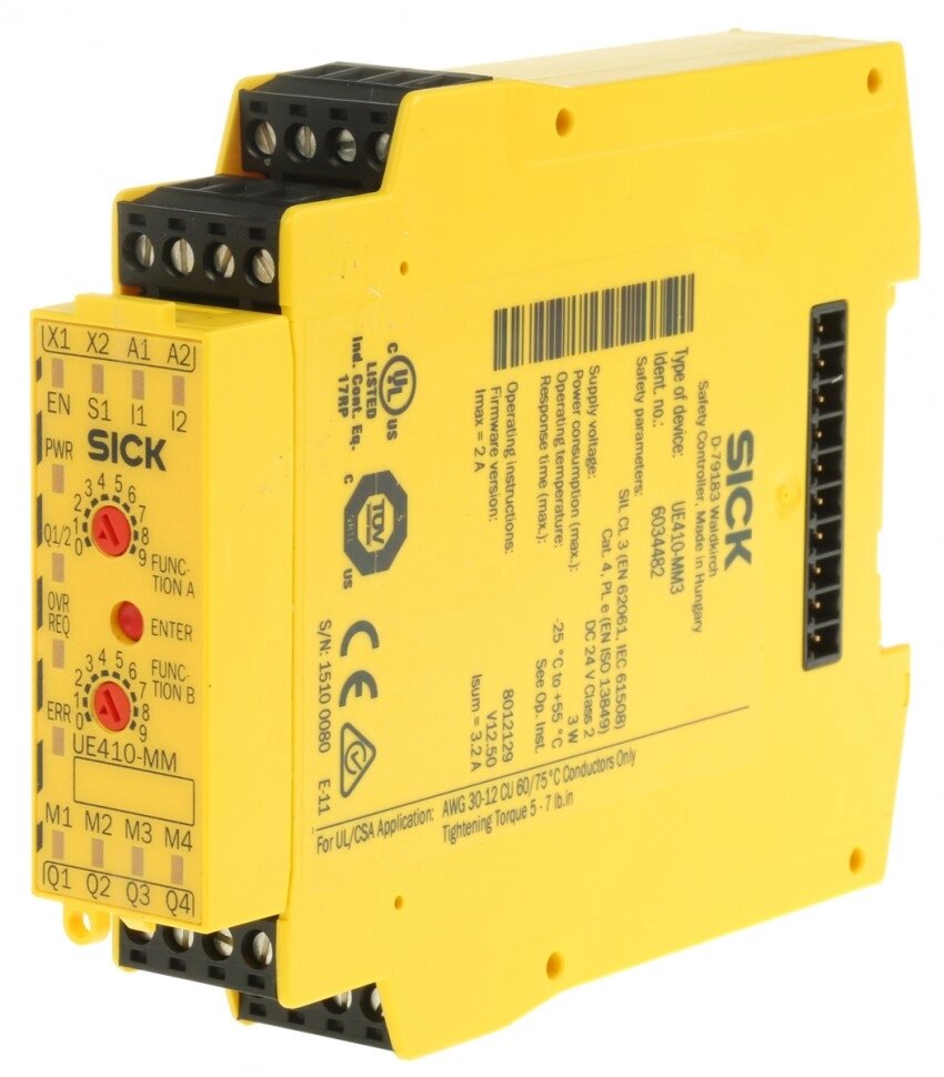 Защитные Реле UE410-MM3 Sick UE410 30 V dc Safety Relay Single or Dual Channel от компании Alianza - Комплексные поставки - фото 1