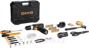 Дрель-шуруповерт аккумуляторная DEKO GCD12DU3 + набор инструментов 104 шт. (063-4133)063-4133]