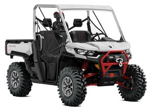 Мотовездеход CAN-AM traxter X MR HD10 1000 серебристо-черный с красным 2025 INT