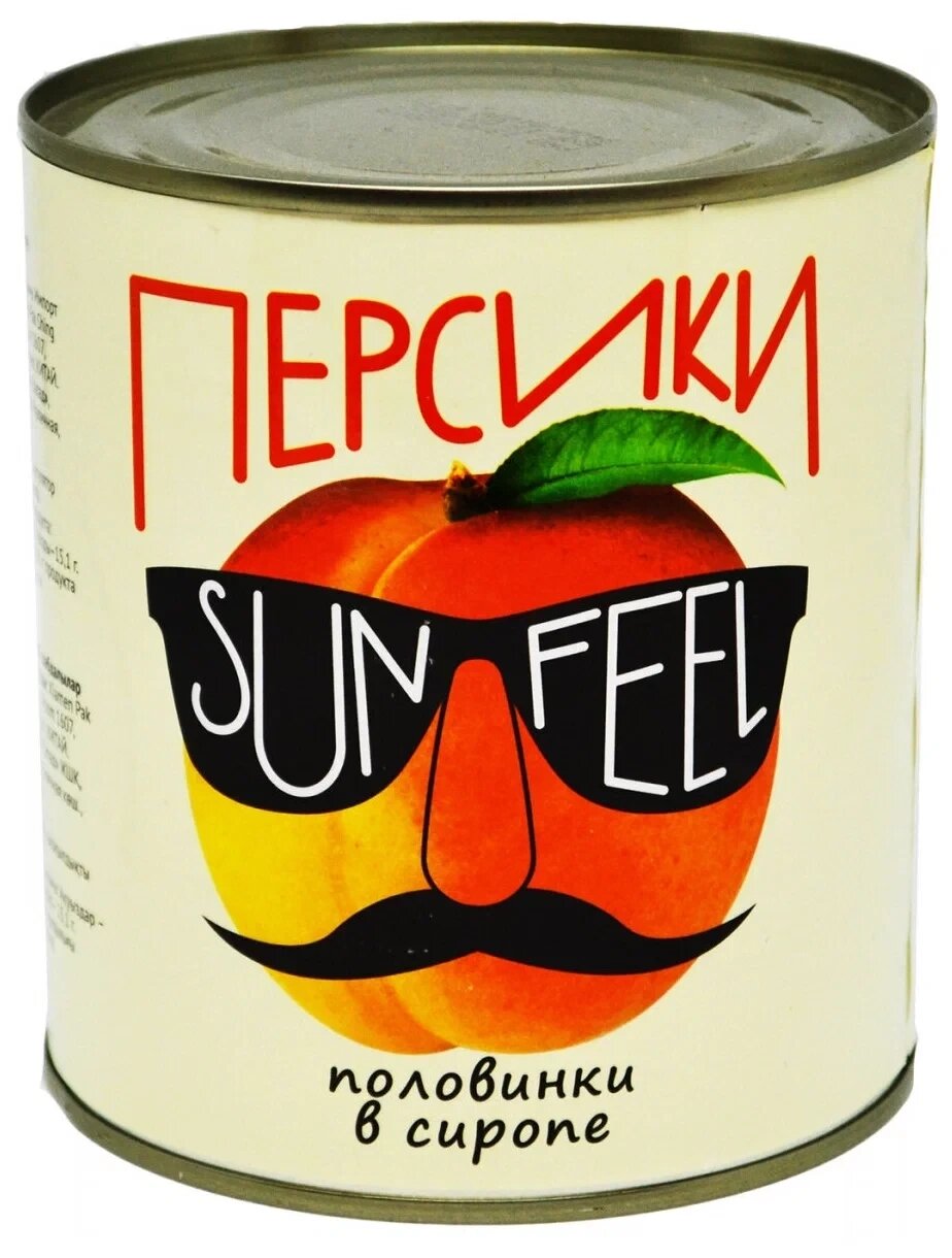 Персики SUNFEEL половинки в сиропе 3100мл от компании ИП ART FOOD - фото 1