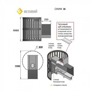 Дровяная печь свыше 30 кВт Везувий