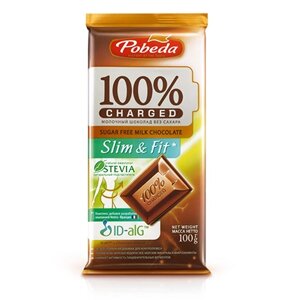 Шоколад без сахара "Молочный Чаржед Слим Энд Фит"