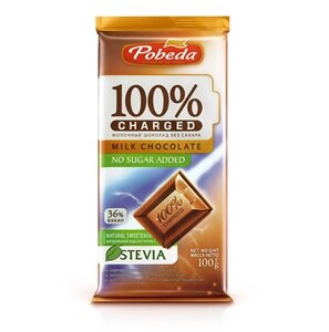 Шоколад "Молочный без добавления сахара 36 % какао "Чаржед"