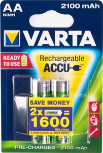 Аккумулятор Varta R2U Mignon 2100mAh 1.2V-HR06/AA 2 шт