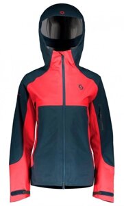 Куртка горнолыжная Scott Jacket W's Explorair 3L Nightfall Blue/Melon Red