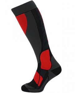 Носки горнолыжные Blizzard Compress 120 Ski Socks Black/Grey/Red