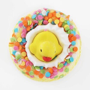 Бомбочка для ванны, 130 гр, с игрушкой, Дыня, Утка, Duck yellow