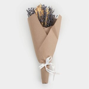 Букет декоративный, 35 см, сухоцветы, Лаванда и пшеница, Dried flower