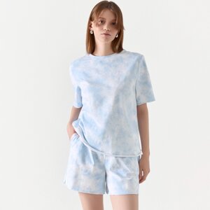 Футболка женская, домашняя, р. XL, хлопок/эластан, голубая, Jocelyn