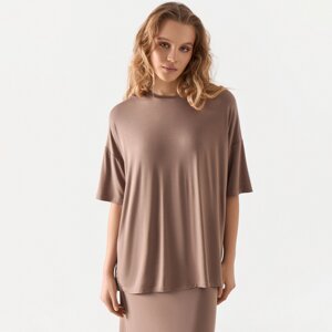 Футболка женская, р. XL, бамбук/эластан, коричневая, Elodie