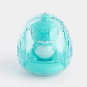 Игрушка для купания, 10 см, брызгалка-фонтан, пластик, голубая, Динозавр в яйце, Dino