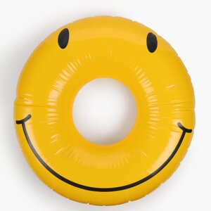 Круг плавательный детский, 70х70 см, надувной, ПВХ, желтый, Смайл, Aquatic game