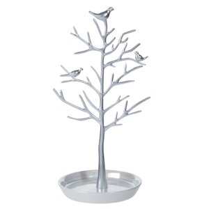 Kuchenland Держатель для украшений, 30 см, металл, серебристый, Дерево с птицами, Magic tree