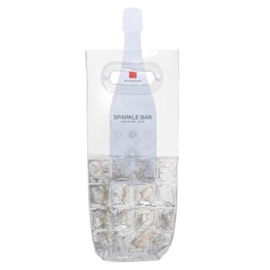 Kuchenland Сумка для охлаждения бутылки, 30 см, пластик, серебристые блестки, Sparkle bar