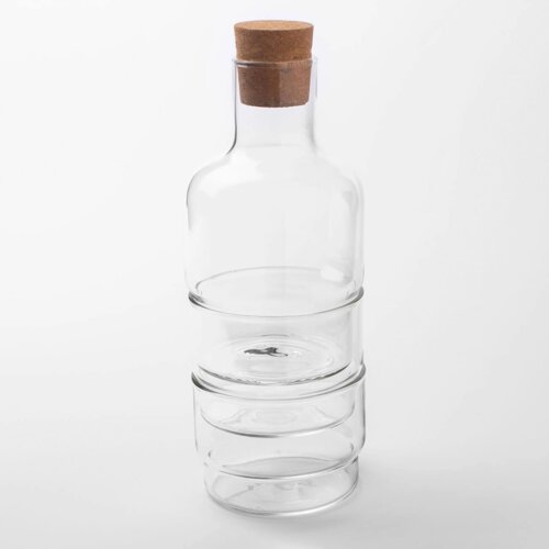 Набор для виски, 2 перс, 3 пр, графин/стаканы, стекло Б/пробка, Clear cork