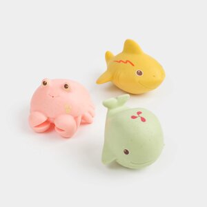 Набор игрушек для купания, 3 пр, ПВХ, Морские обитатели, Aquatic animals