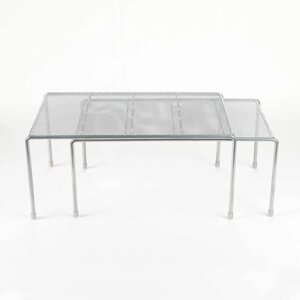 Полка-органайзер для шкафа, 35х23/33x20 см, раздвижная, металл, Сетка, Method