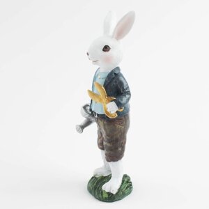 Статуэтка, 16 см, полирезин, Кролик садовник, Easter