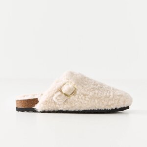 Тапочки женские, домашние, р. 38, искусственный мех, молочные, Cozy plush