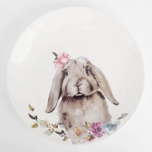 Тарелка закусочная, 23 см, фарфор N, Кролик c цветами, Pure Easter