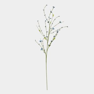 Ветка декоративная, 70 см, пластик/металл, Голубые цветы, Easter decor