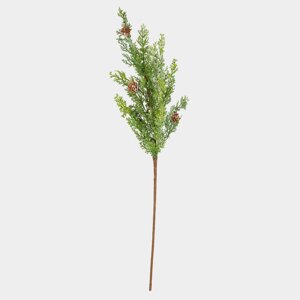 Ветка декоративная, 77 см, полиэтилен, Ветка с шишками, Conifer decor