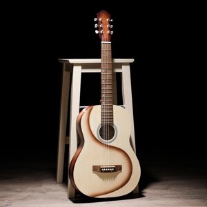 Акустическая гитара "Амистар н-311" 6 струнная , менз. 650мм , художественная тони, темная