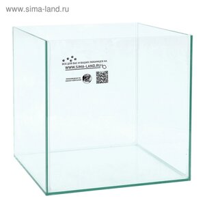 Аквариум "Куб" без покровного стекла, 27 литров, 30 х 30 х 30 см, бесцветный шов