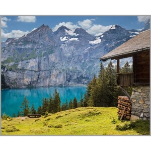 Алмазная мозаика «Альпийский рай» 40 50 см, 40 цв. наклейка