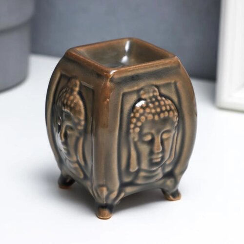 Аромалампа керамика "Изображение будды" 8,5х7,5х7,5 см 3467388