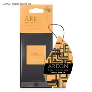 Ароматизатор на зеркало Areon Premium Gold Amber 704-DP-04
