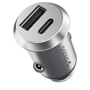 Автомобильное зарядное устройство Deppa (11212) USB A, USB-C, PD, QC 3.0, 38Вт, цвет серебро 10288