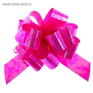Бант-шар №3 перламутровый, цвет розовый
