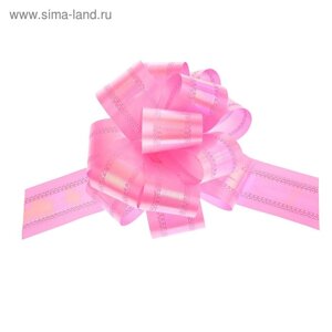 Бант-шар №5 перламутровый, цвет розовый