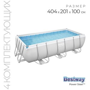 Бассейн каркасный Bestway Power Steel, 404201100 см, фильтр-насос, лестница, 56441