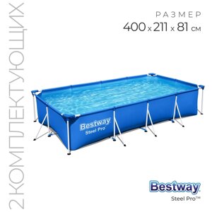 Бассейн каркасный Bestway Steel Pro, 40021181 см, фильтр-насос, 56424