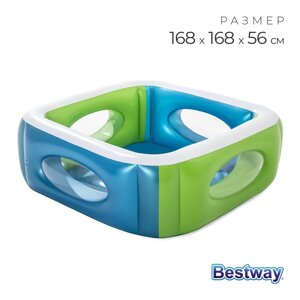 Бассейн надувной Bestway, 16816856 см, с окошками, от 6 лет, 51132