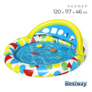 Бассейн надувной детский Bestway Splash & Learn, 12011746 см, с навесом, 52378