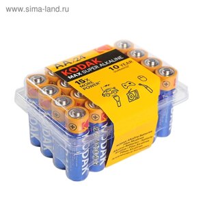 Батарейка алкалиновая Kodak Max, AA, LR6-24BOX, 1.5В, бокс, 24 шт.