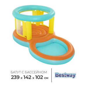 Батут надувной с бассейном Bestway Jumptopia, 239142102 см, 52385