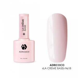 База камуфлирующая Adricoco La Creme Base, с шиммером,18 невинный розовый, 10 мл